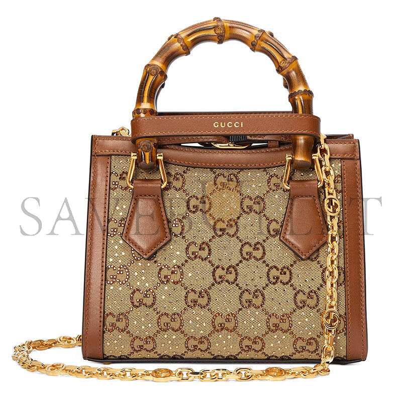 GUCCI DIANA CRYSTALS SMALL TOTE BAG 707449 (20*16*10cm)